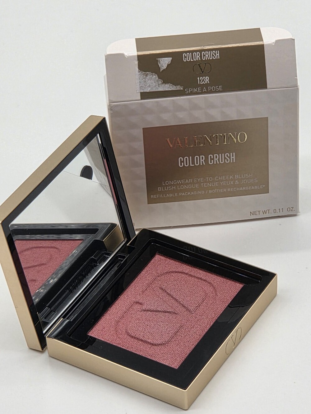Valentino Color Crush Longwear Eye-to-Cheek Blush — Spike A Pose 123R